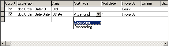 Sorting output fields