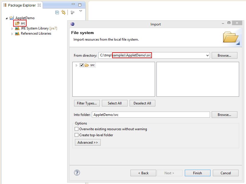 How to build the Applet demo in Eclipse? Active Query Builder