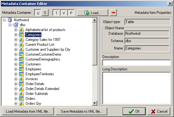Metadata Container Editor