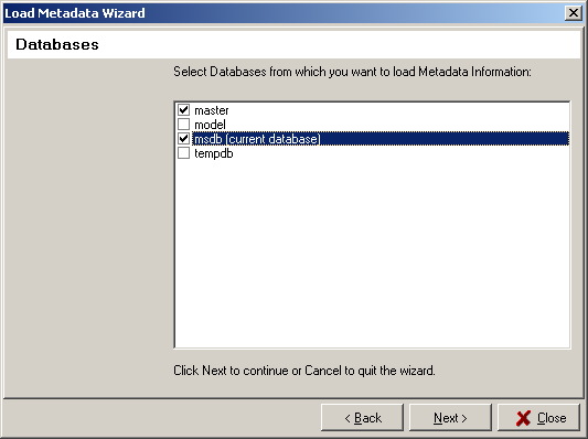 Load Metadata Wizard Step 5