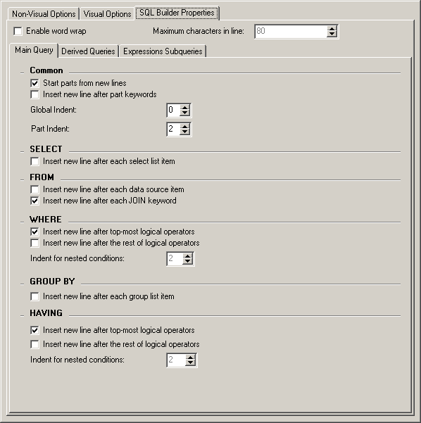 sql form
