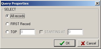 Sybase Query Properties