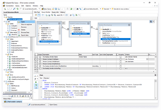 FlySpeed SQL Query is built with Active Query Builder