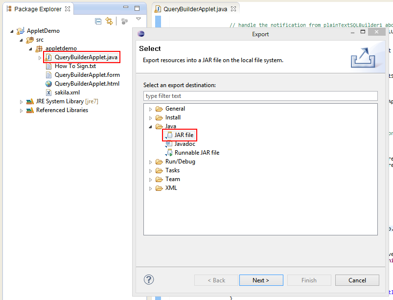 How to build the Applet demo in Eclipse? / ActiveDBSoft