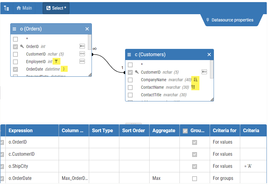 Active Query Builder ASP.NET Edition 3.6 helps find and change various ...